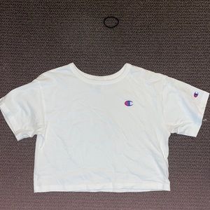 Champion - White Crop Top - Small
